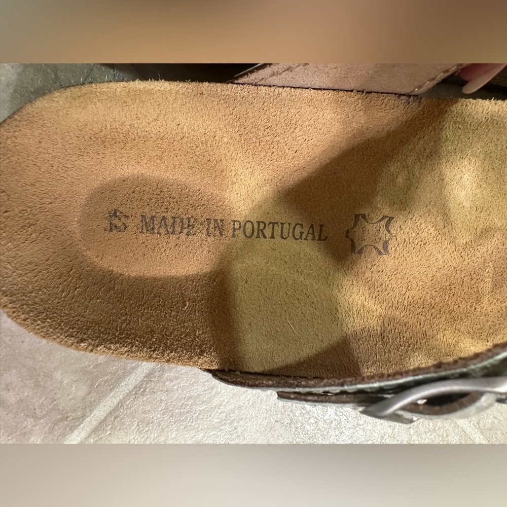 Women's Silver Cork Sole Sandals - Picture 7 of 9